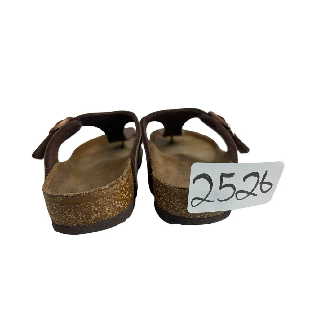 Birkenstock Kizeh Birko-Flor Sandals Kids Junior 31 / 12.5 M Shoes Brown Leather